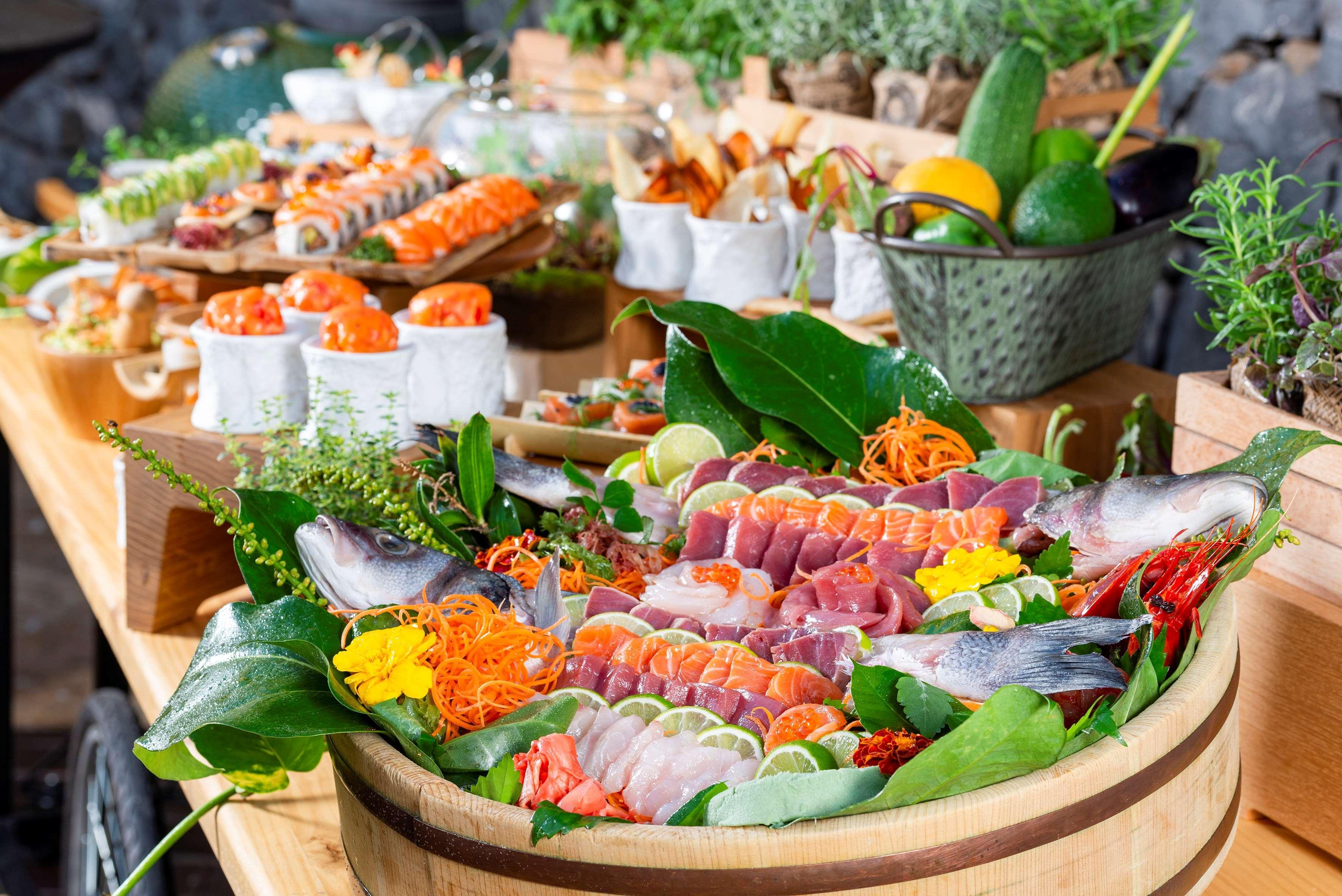 Gran Melia Palacio De Isora Resort & Spa Alcala  Ngoại thất bức ảnh A seafood buffet